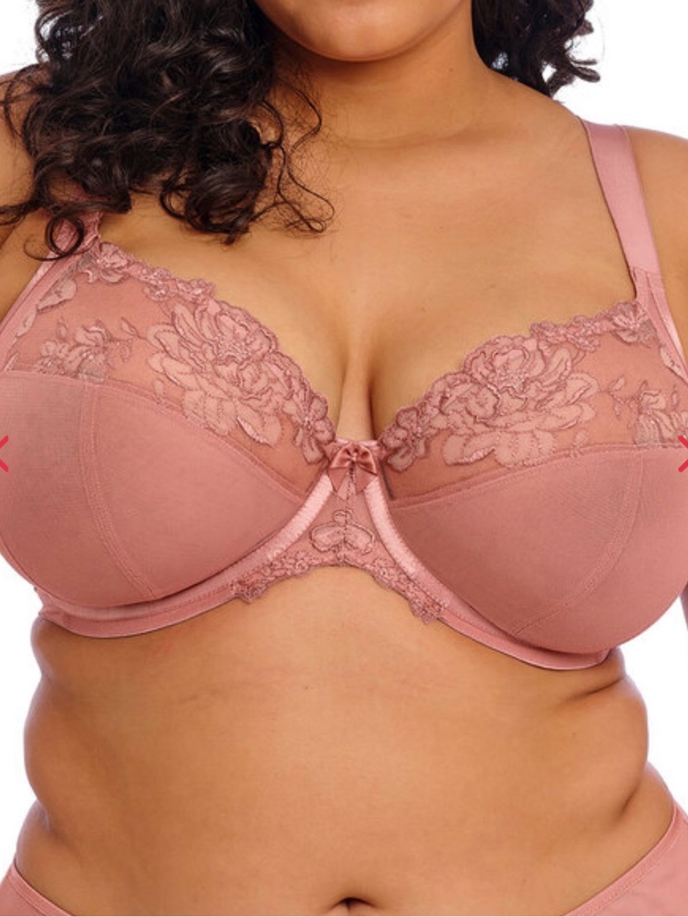 Elomi Dusty Rose Embroidered Underwire Bra
